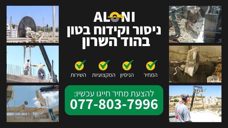 ניסור וקידוח בטון בהוד השרון